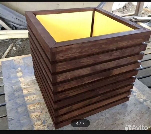 Кашпо для цветов, ящики цветов, горшки из дерева