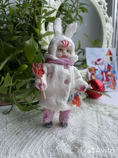Ватные елочные игрушки СССР