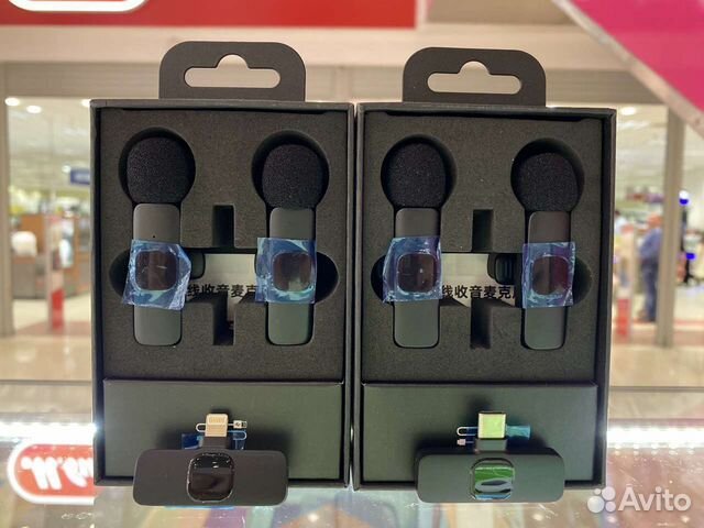 Петличный микрофон 2в1