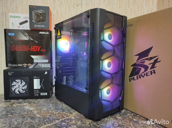 Новый современный компьютер с ryzen 5600G