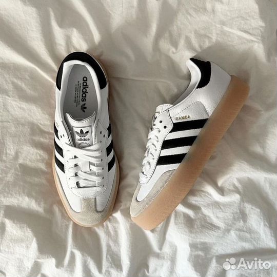 Кеды женские на высокой подошве Adidas Samba