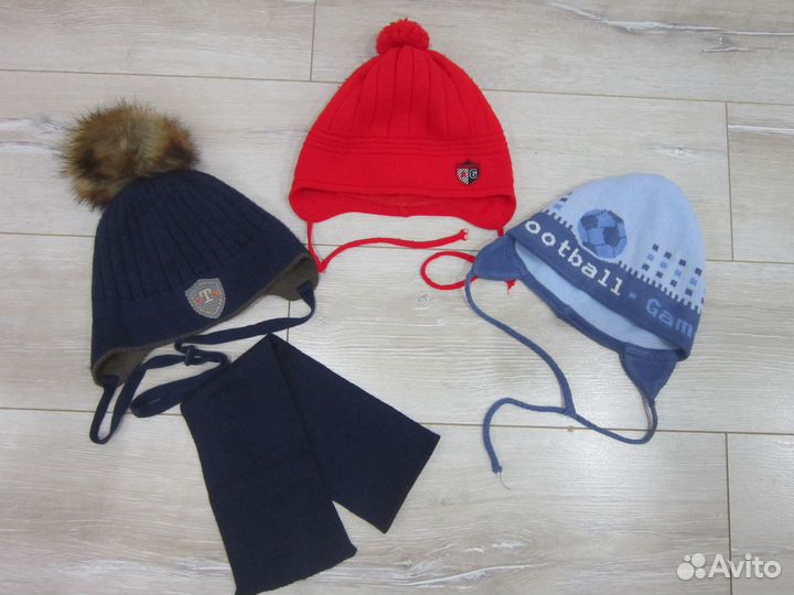 Шапки зимние и демисезонные от 0 до 7 лет