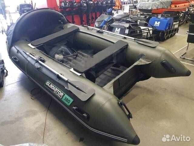 Лодка пвх Gladiator E380 PRO зеленый