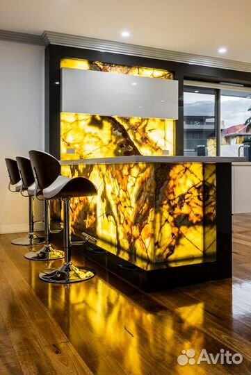 Оникс. декор стен. каменная столешница. панно