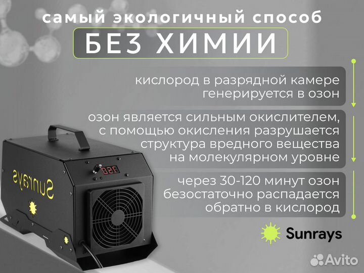 Озонатор кварцевые промышлен. Sunrays 5 г /ч