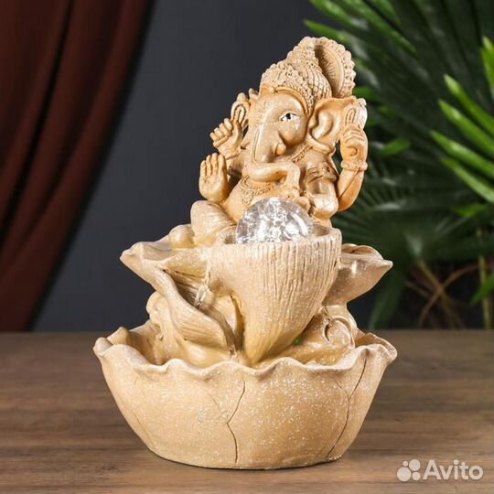 Фонтан 'Ганеша' бежевый мрамор 30х20 см