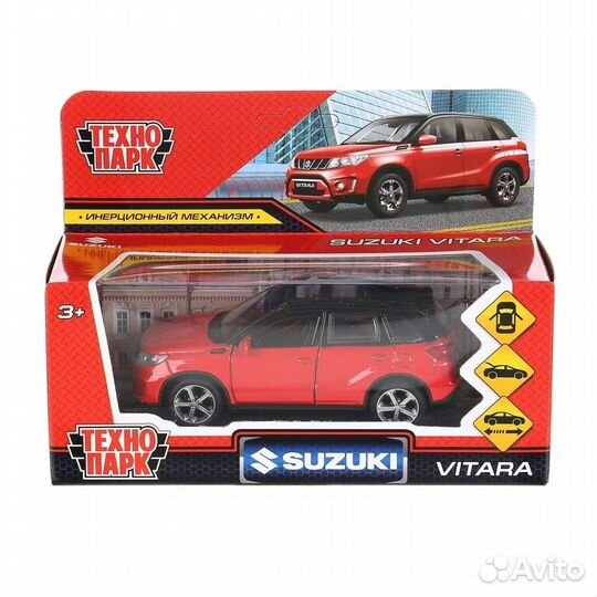 Машина Suzuki Vitara 12 см, цвет красный, Технопарк vitara-12-rdbk