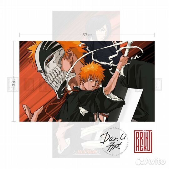 Арт на холстах, аниме Блич