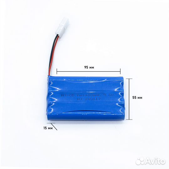 Аккумулятор 9,6В 1400мА/ч разъем KET-2P (Тамия)