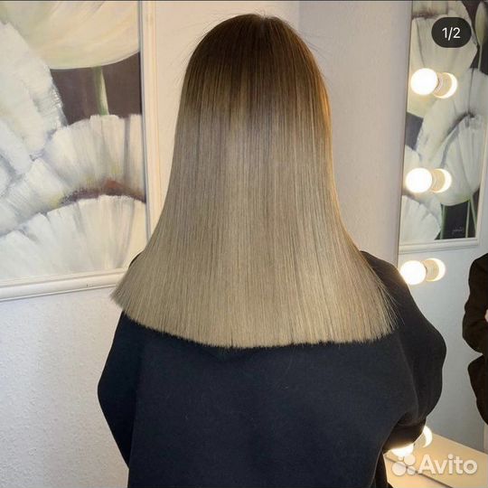 Кератиновое выпрямление волос