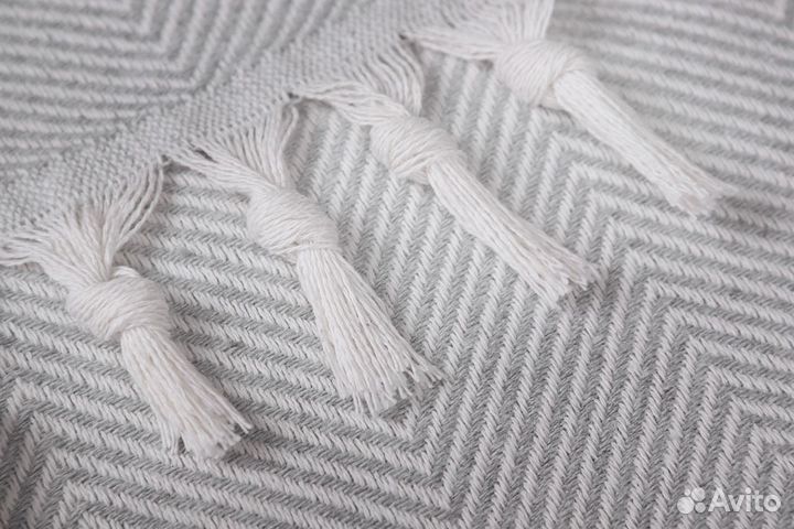 Хлопковое покрывало - плед Venera 145х200 см Серый