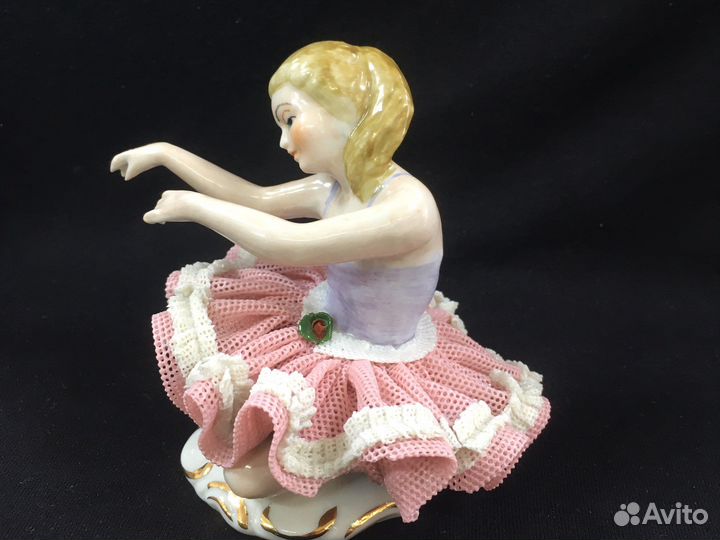 Редкая Статуэтка Балерина кружевница Германия