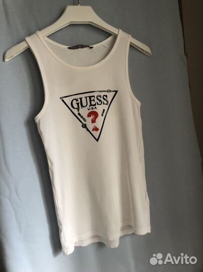 Белый топ майка