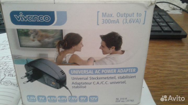 Адаптер сетевой Vivanco NL-310 R новый