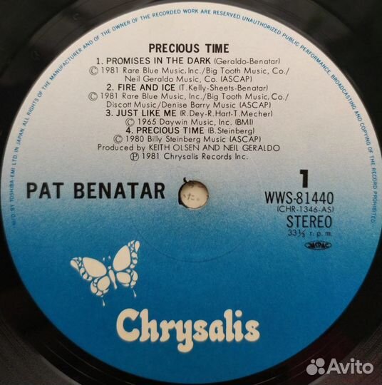 LP - Pat Benatar - Precious Time /Japan/ - 1981