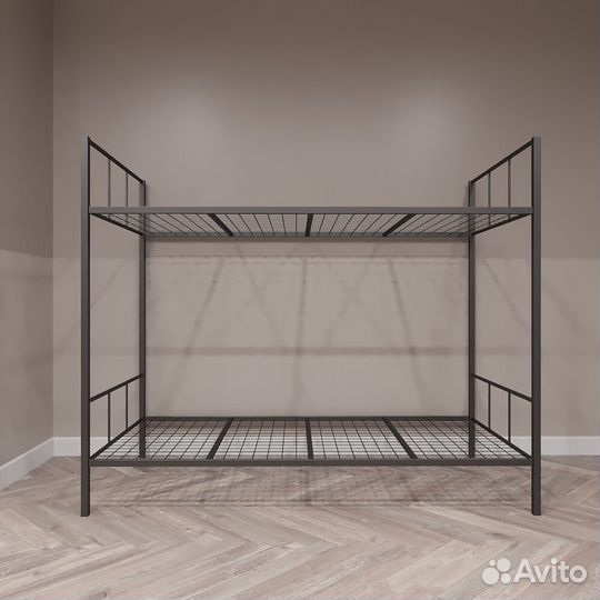 Кровать металлическая двухъярусная