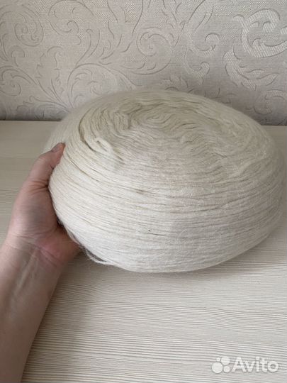 Нитки пряжа шерсть в бобине новая пасма ровница