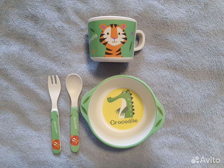 Посуда детская из бамбука (натуральный материал)