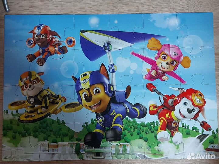 Развивающие крупные пазлы щенячий патруль