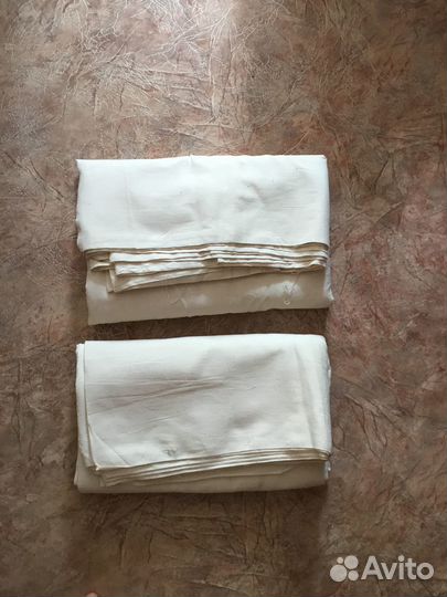 Миткаль суровая (неотбеленная), два отреза