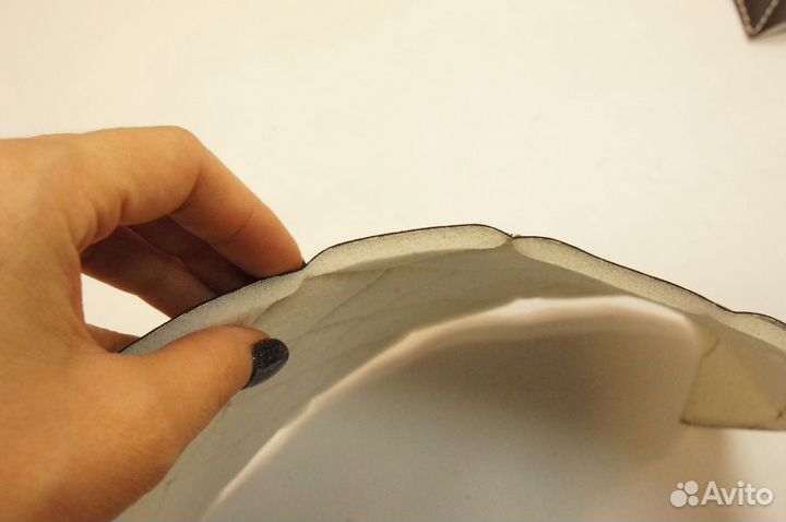 Дверные карты экокожа ромб на Приору белая строчка