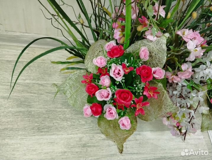 Искусственные цветы для декора бу