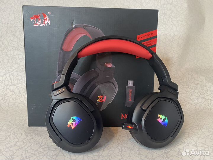 Без адаптера)наушники Redragon Nomen новые