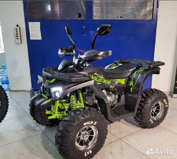 Квадроцикл Motoland 125 Wild X PRO чёрно-салатовый