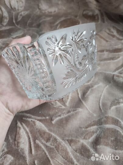 Винтажная конфетница, салатница СССР, хрусталь