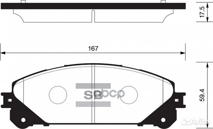 Колодки тормозные передние sangsin brake SP2137