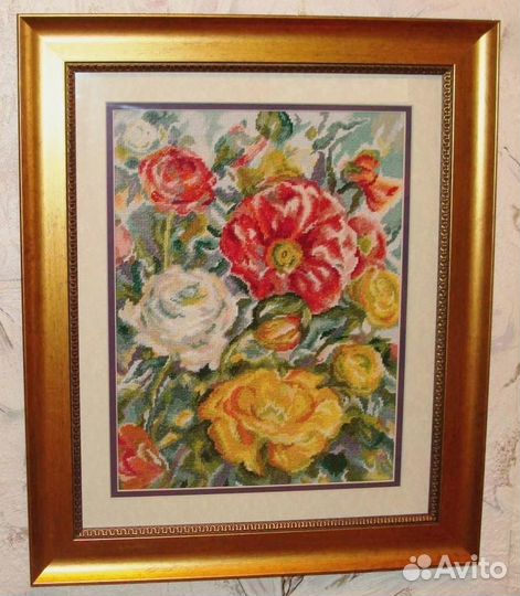 Вышитая картина RTO M244 Акварель Розы