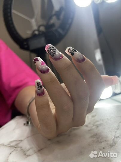 Маникюр, гель лак, наращивание, укрепление