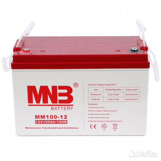 Аккумуляторная батарея MNB 6B, 12V 4,5Ah -100Ah