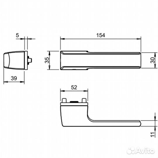 Ручки дверные Tupai Melody Vario 3089 5RE, титан/141