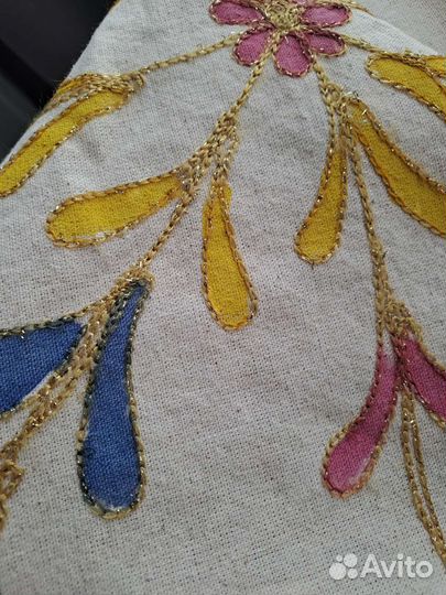 Скатерть лен с вышивкой