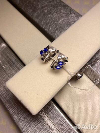 Серьги серебро 925 фианит