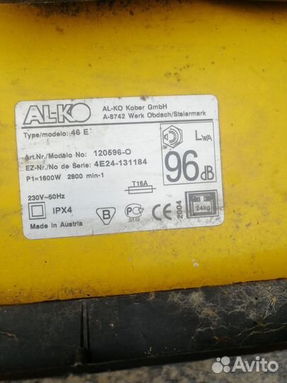 Газонокосилка электрическая al ko