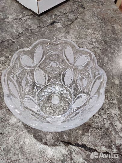 Хрустальная конфетница, сальник, ваза