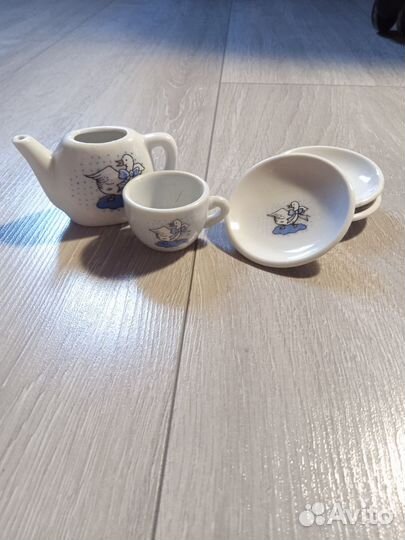 Набор кукольной, стеклянной посуды