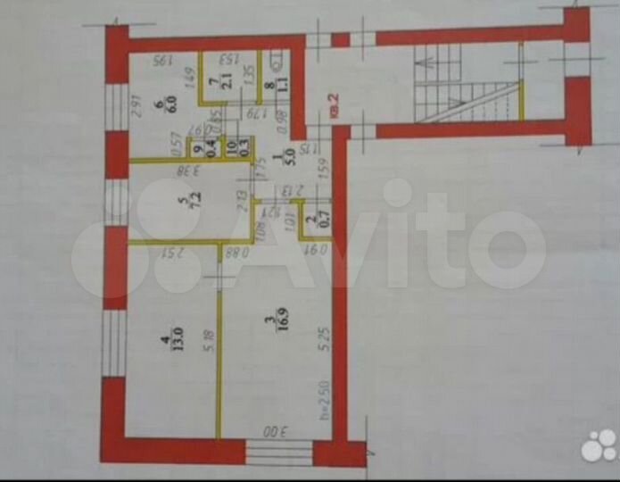 3-к. квартира, 52,7 м², 1/2 эт.