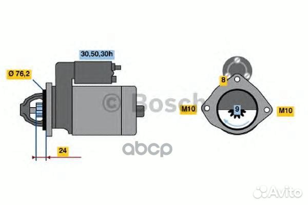 Стартер 12V 2KW 986017300 Bosch