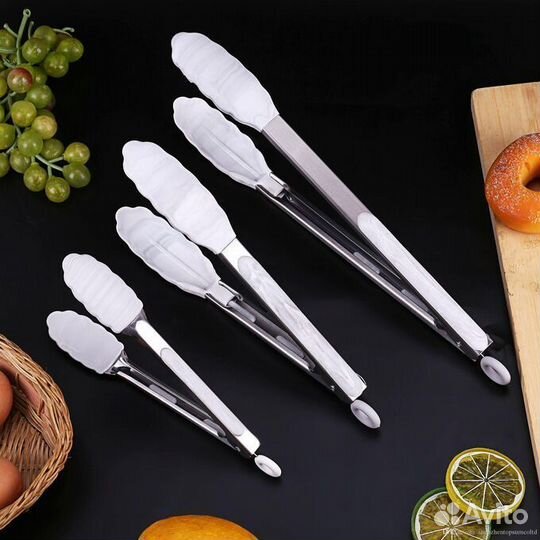 Щипцы кухонные Набор Kitchenware 3 штуки, металлич