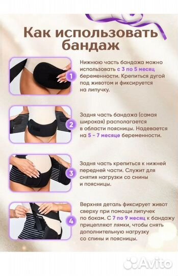 Бандаж для беременных до и после родов 4в1