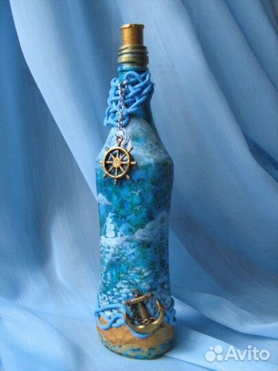 Декор бутылок для подарка