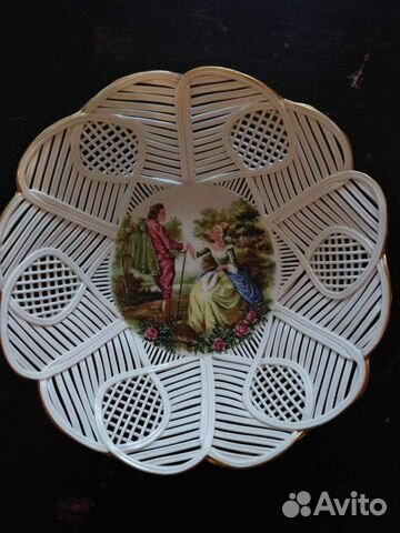 Винтажные плетёные конфетницы