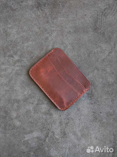 Картхолдер из натуральной кожи ручной работы