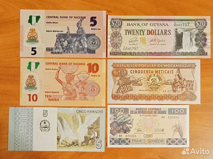 Банкноты новые пресс UNC