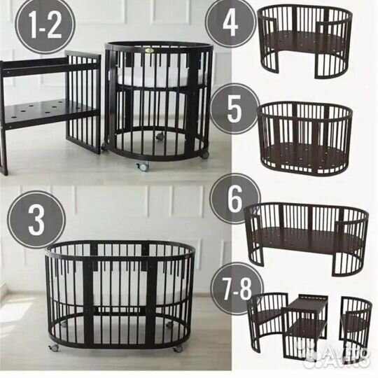 Детская кроватка трансформер 8 в 1