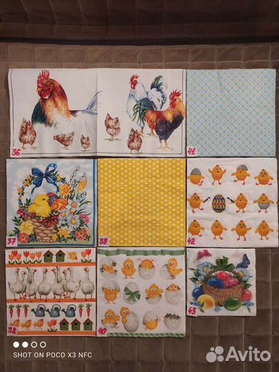 Салфетки д/декупажа Пасха, ручн.работа