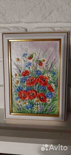 Картина маслом цветы